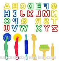 Kare and Kind Smart Dough Tools set of 32pcs with Dough tools and Capital Letters Alphabet – Assorted color Capital letters B00WS1V8Z0